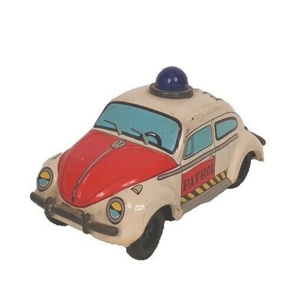 Volkswagon Patrol Beetle Friction Drive VW Tested Vintage Made In Japan